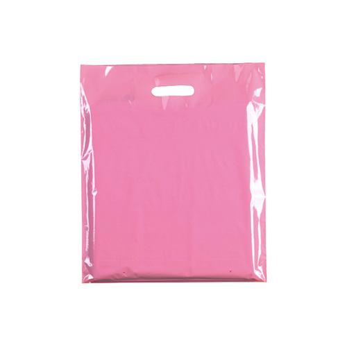 Plastic Plain Baby Pink Carrier Bags, product shown on a white background, brightly lit product image