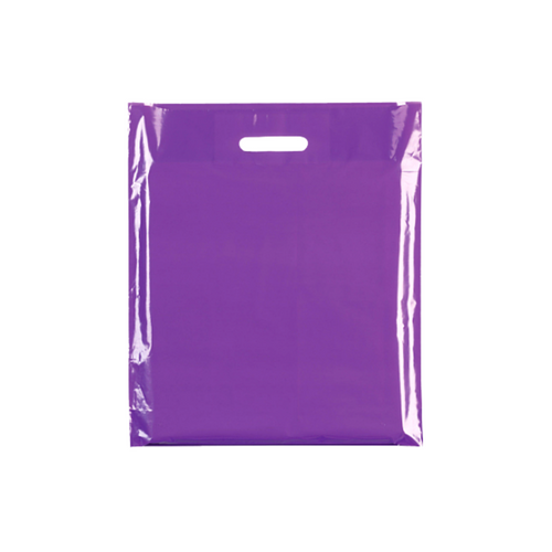 Plastic Plain Purple Carrier Bags–Retail Shopping Bags (4 Sizes)