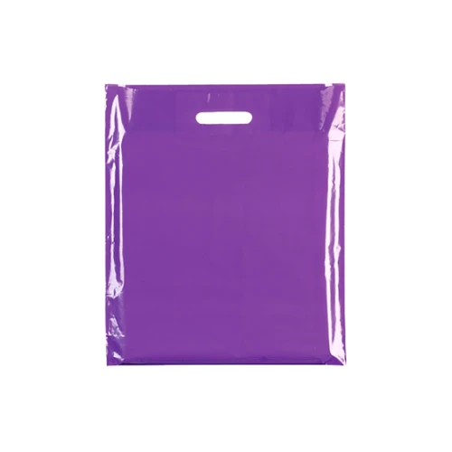 Plastic Plain Purple Carrier Bags, product shown on a white background