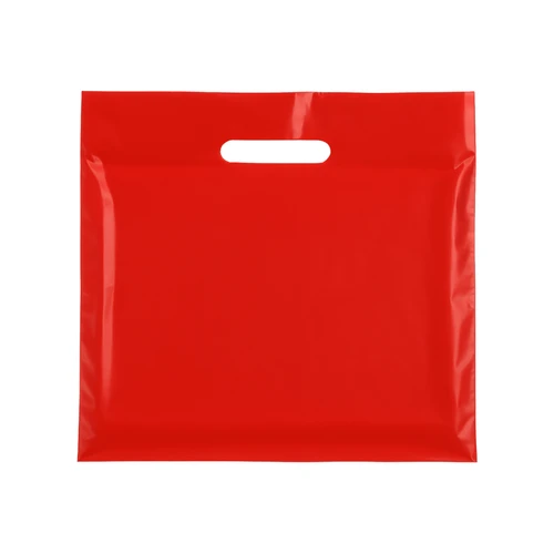 Plastic Plain Red Carrier Bags, product shown on a white background, standard product photograph
