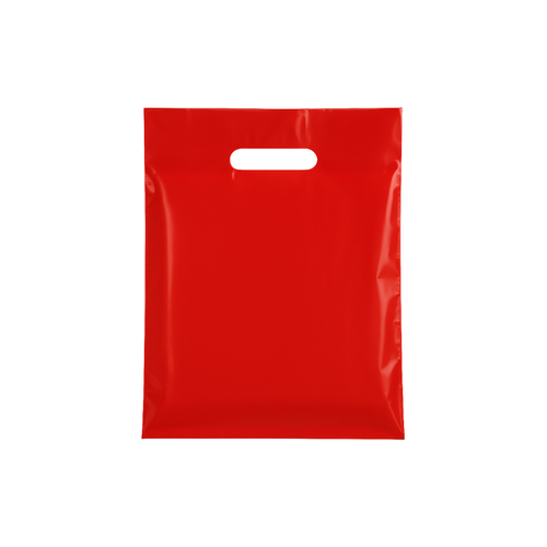 Plastic Plain Red Carrier Bags–Retail Shopping Bags (4 Sizes)