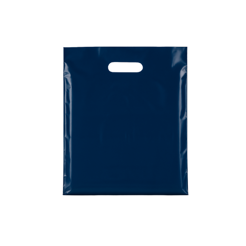 Plastic Plain Blue Carrier Bags–Retail Shopping Bags (4 Sizes)