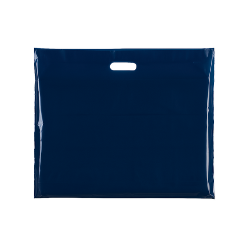 Plastic Plain Blue Carrier Bags–Retail Shopping Bags (4 Sizes)