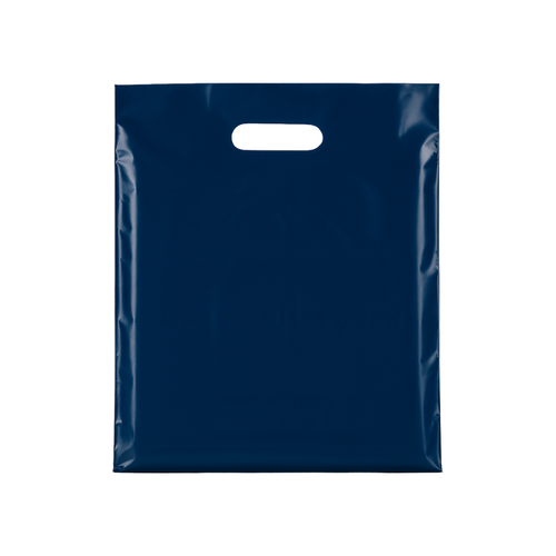 Plastic Plain Blue Carrier Bags, product shown on a white background, evenly lit product image