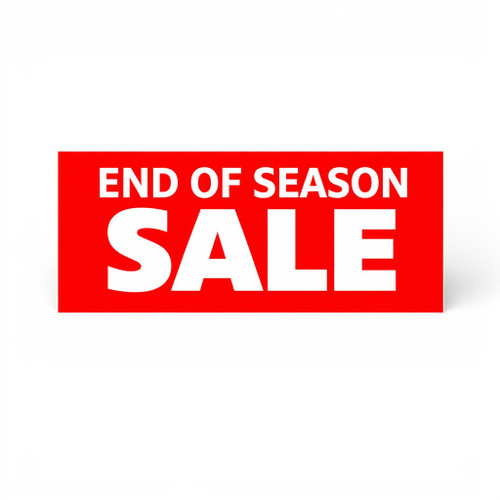 End of Season Sale Window Poster 75x30cm – Red Retail Sign, Easy Hang