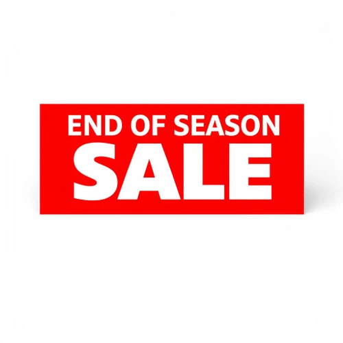 End of Season Sale Window Poster 75x30cm, printed product shown on a white background