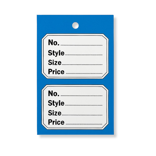 1000 Unstrung Perforated Stock Tickets 41x63mm Blue Swing Tags for Tagging Guns