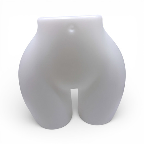White Plastic Curvy BBL Hips Female Underwear Display Mannequin Torso Dummy Form