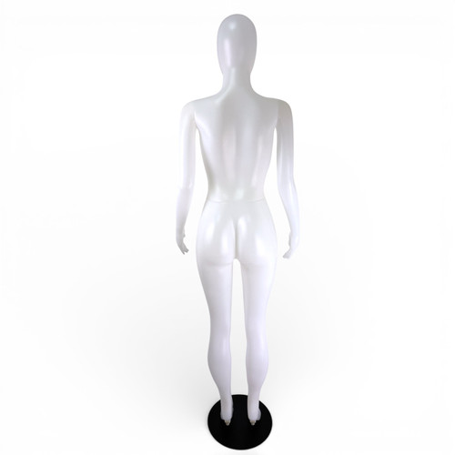 Matte White Plastic Female Display Mannequin 178cm with Metal Base