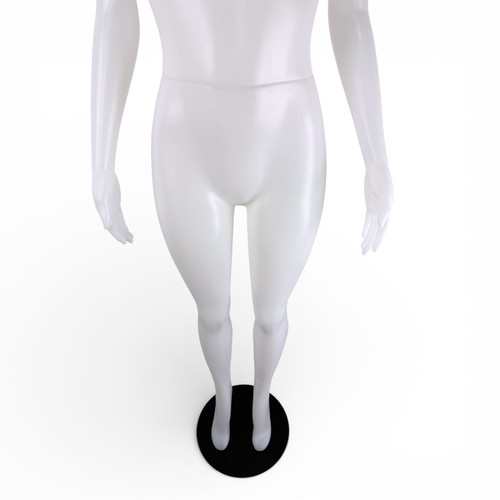 Matte White Plastic Female Display Mannequin 178cm with Metal Base