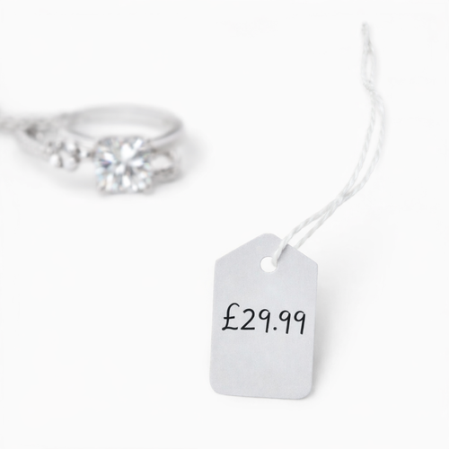 White Strung Parcel Tags with Cotton String – 25 x 15mm Traditional Labels