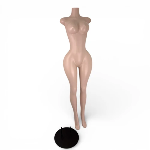 Metal Base Brazilian Female Mannequin, base detail on a white background, gallery image 15 of 15