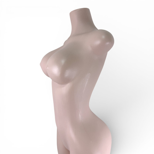 Metal Base Brazilian Female Mannequin – Flesh-Tone, Durable Plastic Display