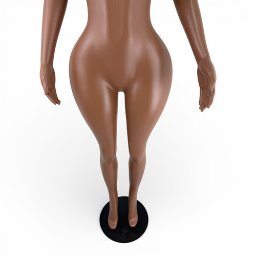 Metal Base Brazilian Female Mannequin – Brown, Durable Plastic Display