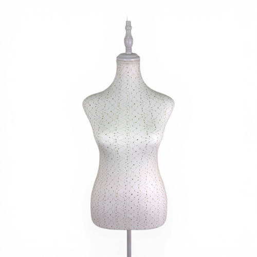 White Lace Female Mannequin Torso with Adjustable Tripod Stand
