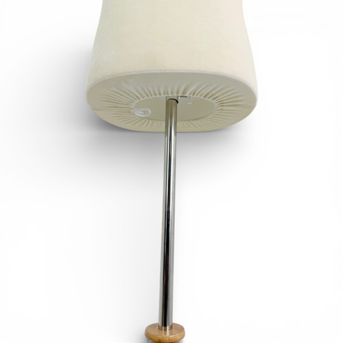 Male Beige Velvet Mannequin Torso with Adjustable Wooden Tripod Stand