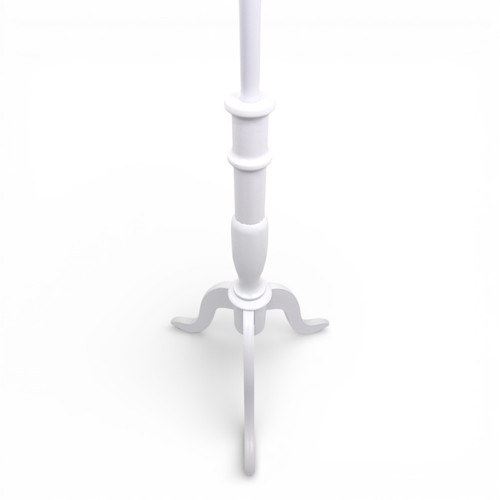 Blue Floral Female Mannequin Torso with Adjustable Wooden Stand, full-height product view on a white background, gallery image 14 of 15