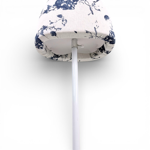 Blue Floral Female Mannequin Torso with Adjustable Wooden Stand