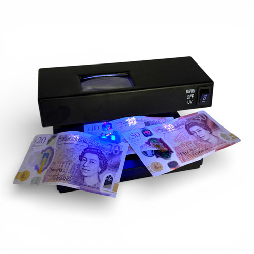 AD-2138 Fake Note Detector Machine with UV, Watermark Detection & Magnifier