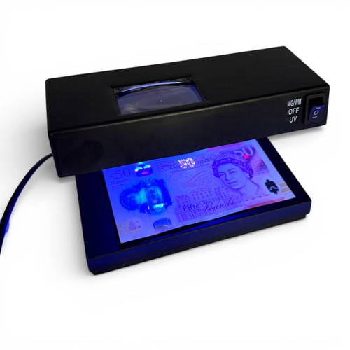AD-2138 Fake Note Detector Machine with UV, Watermark Detection & Magnifier