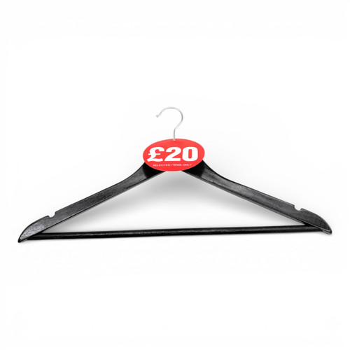 £20 Round Hanger Tickets 100mm Red Sale Tags “Selected Items Only” (Pack of 100), printed product shown on a white background