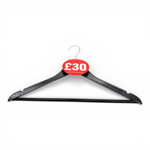£30 Round Hanger Tickets 100mm Red Sale Tags “Selected Items Only” (Pack of 100)