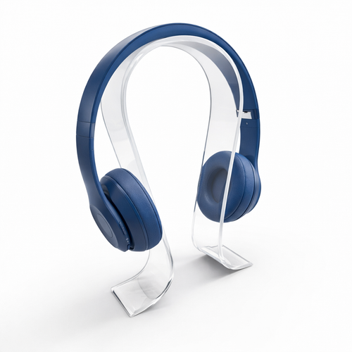 Acrylic Headphone Stand Holder Clear Anti-Slip Desk Headset Display