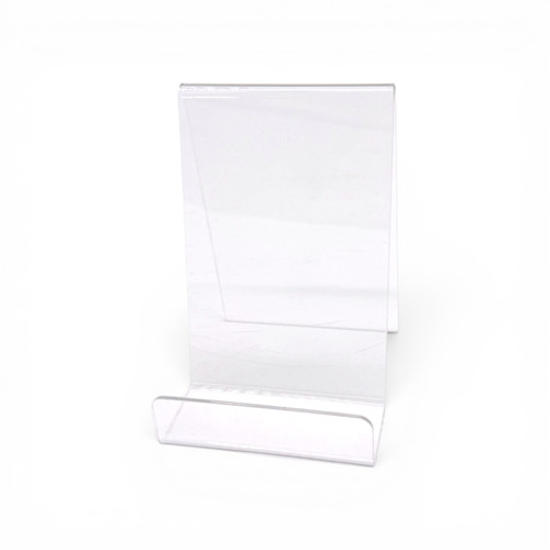 Clear Acrylic Mobile Display Stand Easel with Lip for Books Menus Brochures