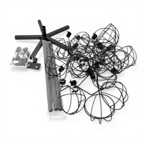 Heavy Duty Freestanding Hat Display Rack with Wheels 20 Cap Holders