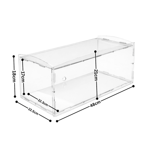 1 Tier Acrylic Bakery Display Case Stand for Cakes Cupcakes Donuts Clear