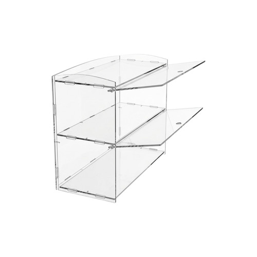 2 Tier Acrylic Bakery Display Case Stand for Cakes Cupcakes Vapes Clear