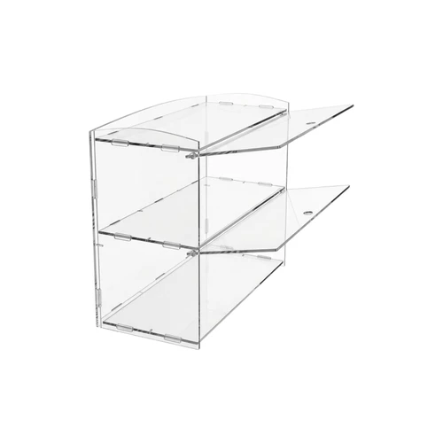 2 Tier Acrylic Bakery Display Case Stand for Cakes Cupcakes Vapes Clear, product shown on a white background, gallery image 7 of 9