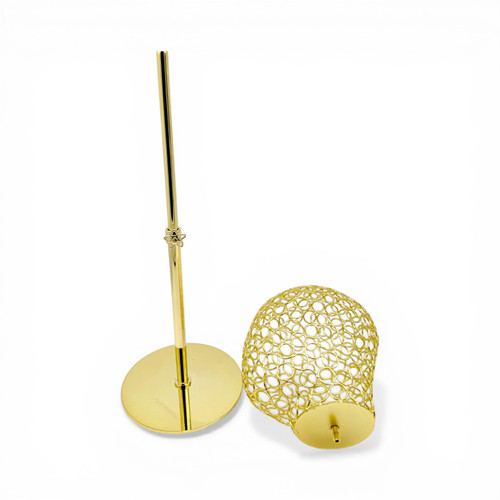 Adjustable Metal Mannequin Head Stand Hat Wig Display Rack Gold