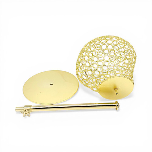 Adjustable Metal Mannequin Head Stand Hat Wig Display Rack Gold, product shown on a white background