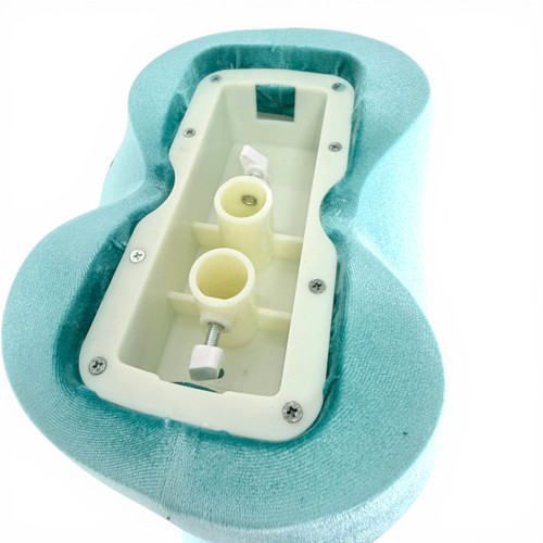 Premium Green Velvet Female Plastic Torso with Adjustable Height Wooden Stand