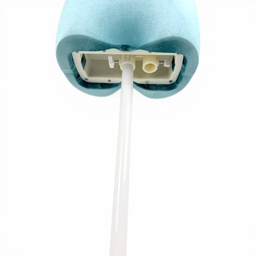 Premium Green Velvet Female Plastic Torso with Adjustable Height Wooden Stand, full-height product view on a white background, brightly lit product image