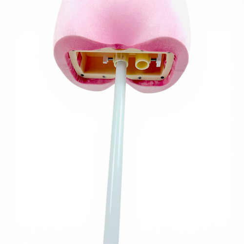 Premium Pink Velvet Female Plastic Torso with Adjustable Height Wooden Stand