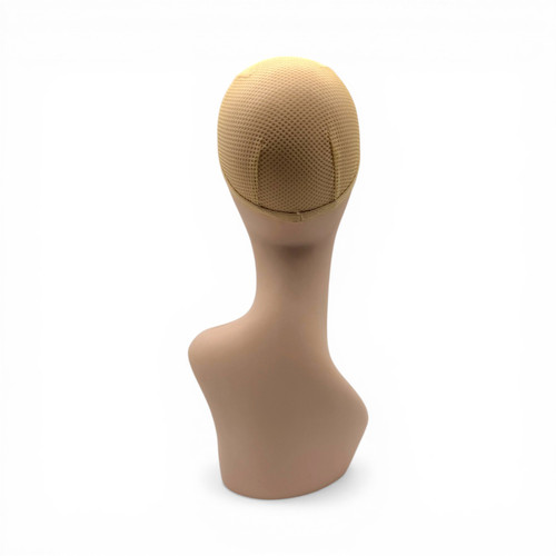 Female Mannequin Head Bust 47cm Light Skin Wig Hat Display with Mesh Cap