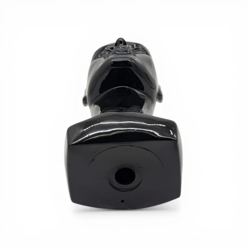 Heavy Duty Male Mannequin Head Black Plastic Hat Wig Display Stand, product shown on a white background, balanced, centred square layout