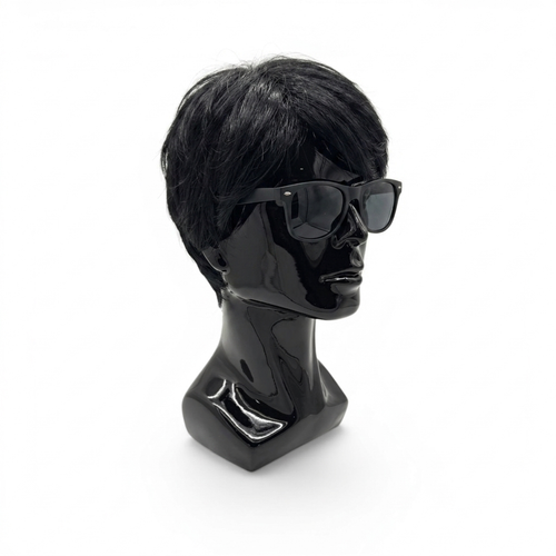 Heavy Duty Male Mannequin Head Black Plastic Hat Wig Display Stand