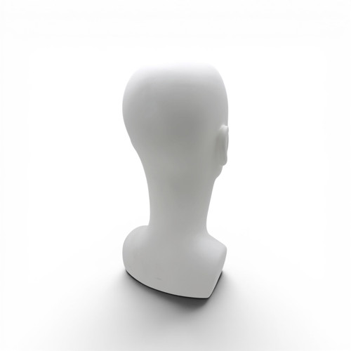 Heavy Duty Male Mannequin Head Matt White Plastic Hat Wig Display Stand