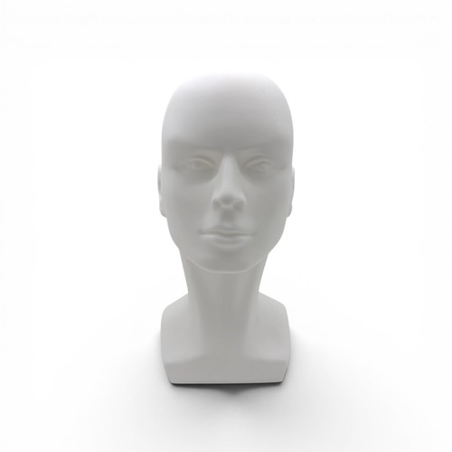 Heavy Duty Male Mannequin Head Matt White Plastic Hat Wig Display Stand