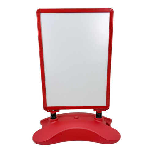 A1 Red Wind-Resistant Pavement Sign, base detail, red sign display on a white background, gallery image 15 of 20