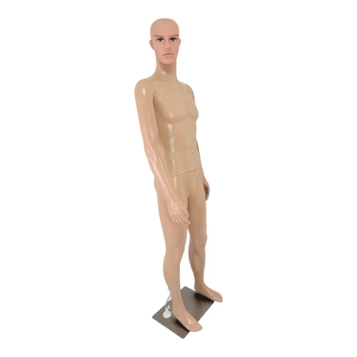 Male Mannequin Full Body Display Dummy with Rotating Head & Movable Arms-M2, full-height product view on a white background, balanced, centred square layout