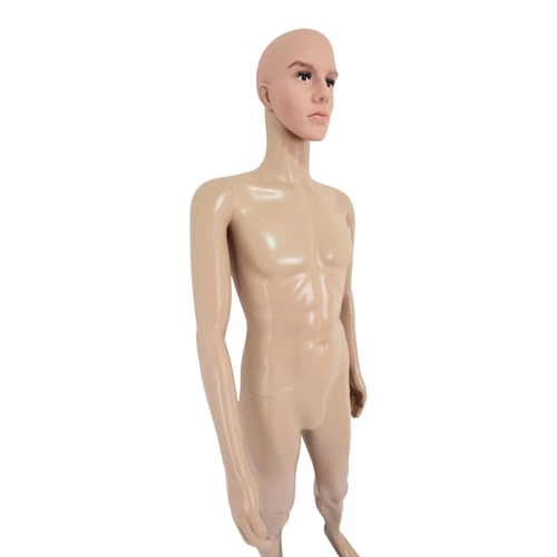 Male Mannequin Full Body Display Dummy with Rotating Head & Movable Arms-M2, full-height product view on a white background, brightly lit product image