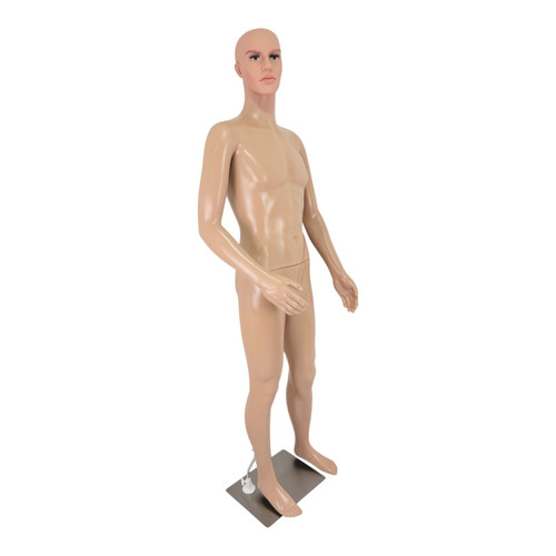 Male Mannequin Full Body Display Dummy with Rotating Head & Movable Arms-M1, full-height product view on a white background, balanced, centred square layout