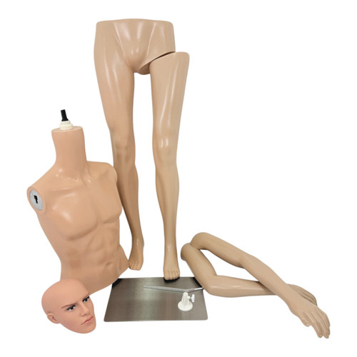 Male Mannequin Full Body Display Dummy with Rotating Head & Movable Arms-M1