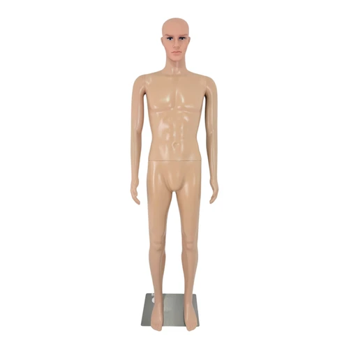 Male Mannequin Full Body Display Dummy with Rotating Head & Movable Arms-M4, full-height product view on a white background