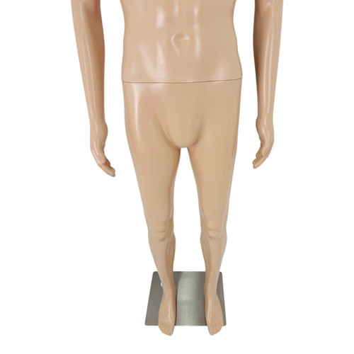 Male Mannequin Full Body Display Dummy with Rotating Head & Movable Arms-M4, full-height product view on a white background, full-height product photograph