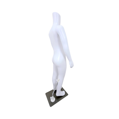 Child Headless Mannequin 99cm Matt White Plastic Display with Rotating Arms